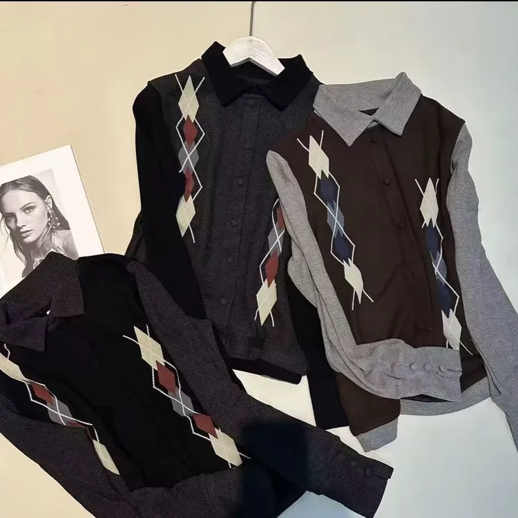 《姚家优麦汇》Y7268冬款双面绒翻领设计感百搭长袖显瘦上衣款女