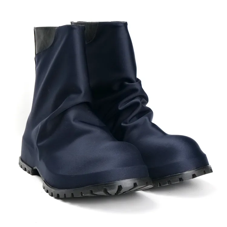 后拉链高帮工装鞋复古马丁靴褶皱厚底短靴粗跟424机车靴男女时尚
