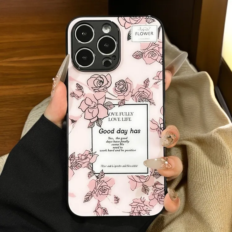 潮牌玫瑰花适用于苹果17华为PURA80手机壳iPhone15PLUS高级苹果