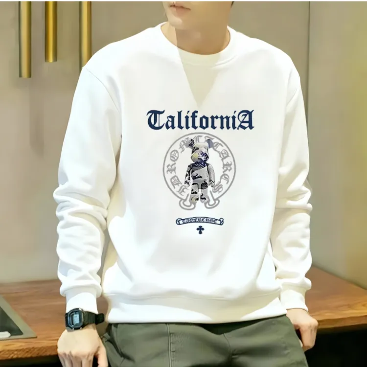 秋冬季新款男士休闲卫衣潮牌设计印花时尚舒适流行长袖上衣服男款