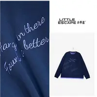 小乖逃休闲时尚藏蓝卫衣紫色内里百搭款HA保暖加绒M9125
