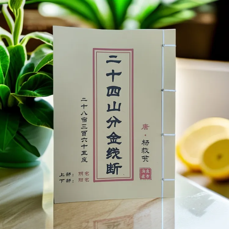 二十四山分金线断黑白版民间传统手工线装笔记本