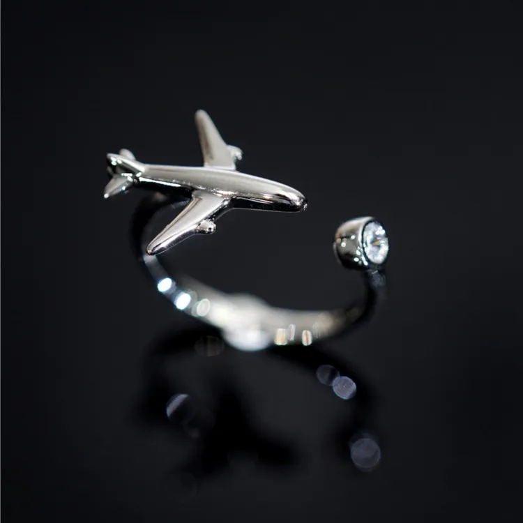 XUPING/旭平首饰 合金合成锆石戒指 简约飞机戒指 GDQ X001188503