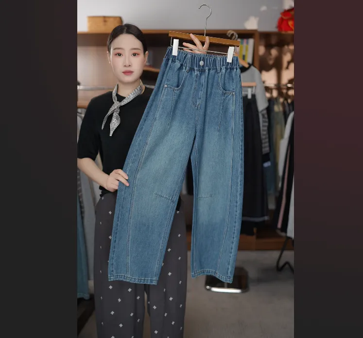 305女童裤子2026新款女大童秋冬季韩系休闲牛仔阔腿裤直筒裤百搭