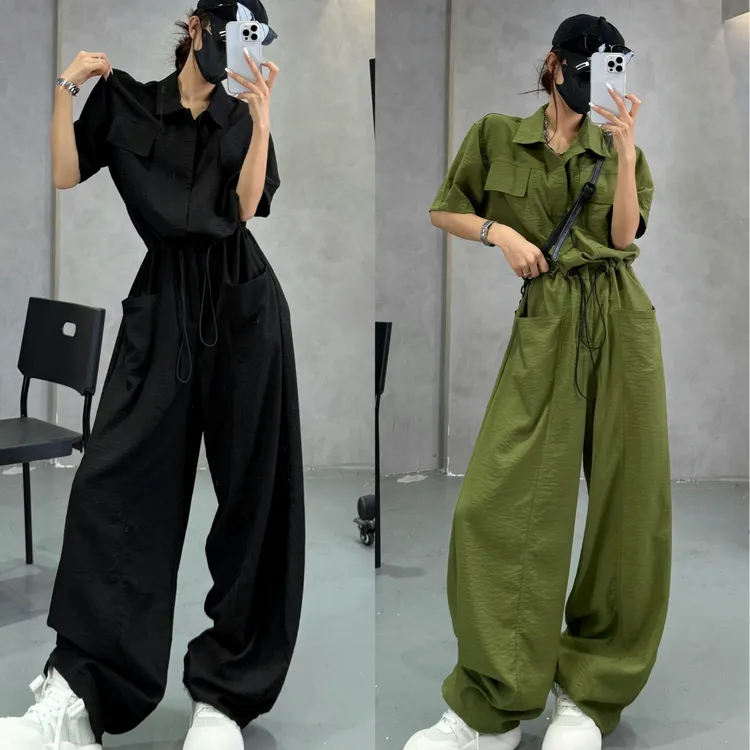 【大7定制】18938#夏季原创精品薄款抖抖连体裤女