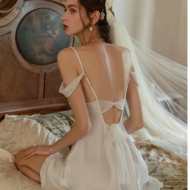 LEVTCHBORZT  性感睡衣女夏款2025新款带胸垫仙女吊带睡裙纯欲风