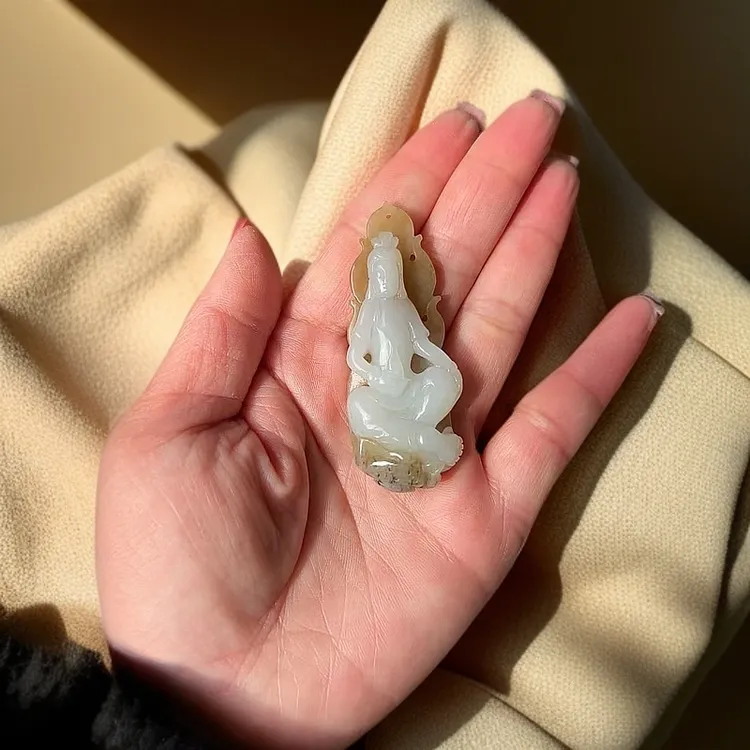 和田玉挂件观音百搭