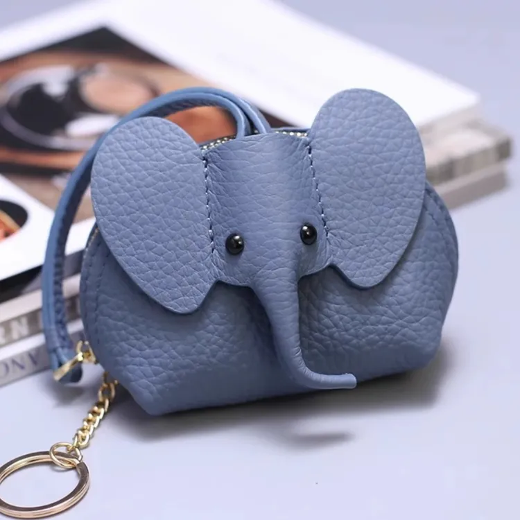 可爱小象钥匙包拉链钱包女小巧创意新款硬币零钱包个性口红包小包
