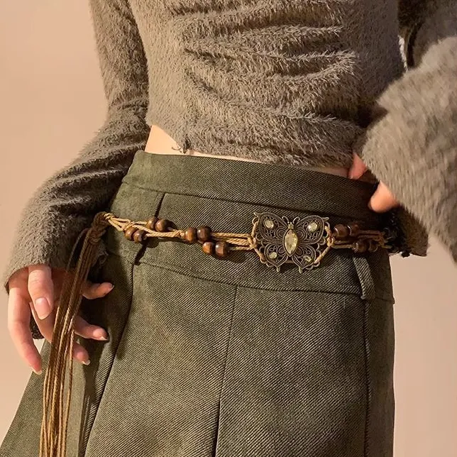 腰带女新款百搭波西米亚编织腰绳装饰韩版配裙子民族风牛仔裤