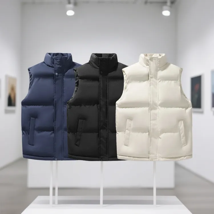 YB秋冬季新款背心美式潮牌男女同款马甲背心上衣纯色潮流时尚休闲