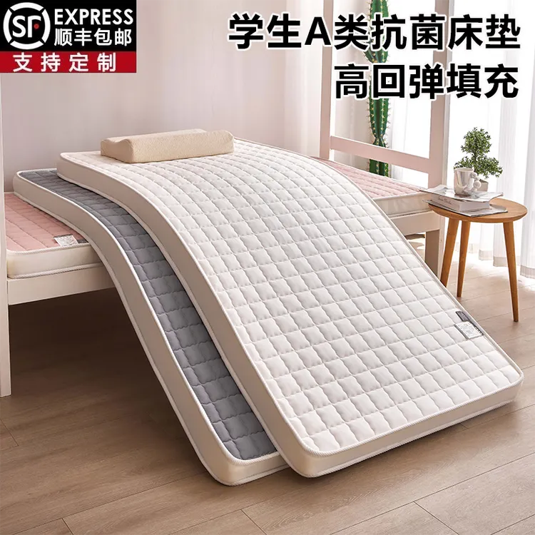 学生厚款海绵一体凉席床垫加厚学生宿舍单人家用护脊抗压床褥垫