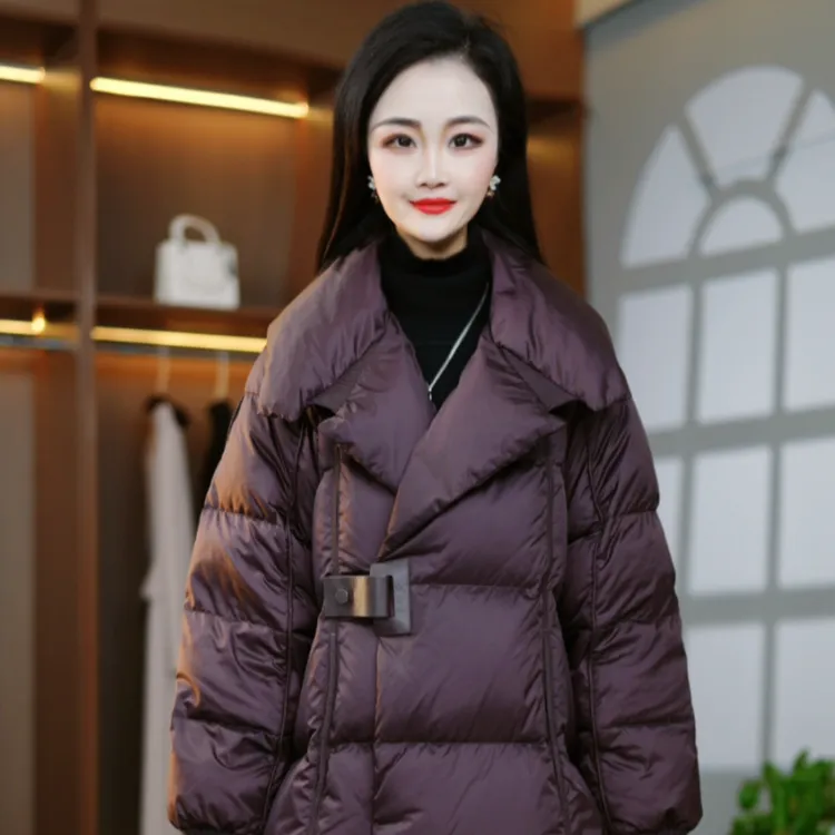 韩版气质百搭加厚宽松气质保暖时尚羽绒服外套M-2XL