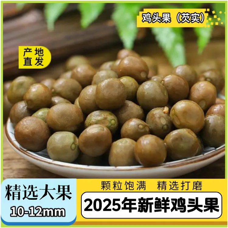 【25年新果】新鲜带壳鸡头果芡实鸡头米一级果10-12mm大颗粒