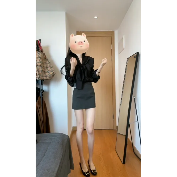 女装职业通勤衬衫上衣高腰半身裙时尚穿搭两件套装女2025春季新款