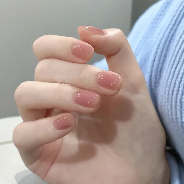 免烤快干不掉色指甲油2025年新款爆闪亮片流行裸粉色安全无毒高档