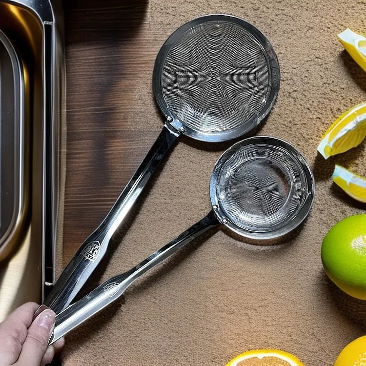 316不锈钢漏勺打沫勺家用厨房撇油勺过滤网筛火锅撇浮沫隔油渣勺