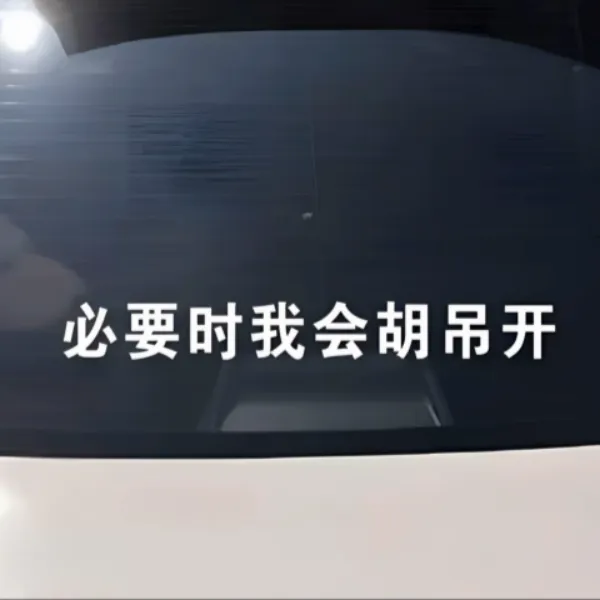 必要时我会胡吊开车身窗车贴贴纸
