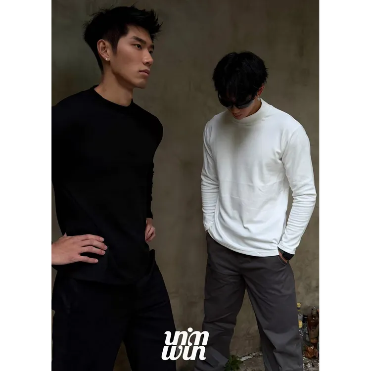 WINWIN美式德绒休闲长袖秋冬修身净版保暖男女款打底衫