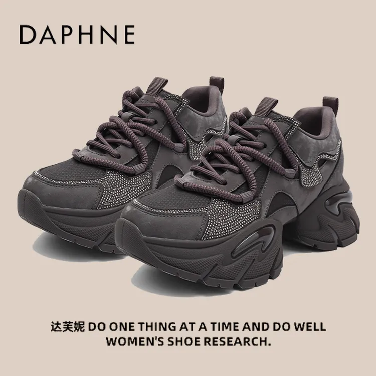 【双11好物】达芙妮秋冬新款集合链接百搭增高加绒老爹鞋舒适女鞋LL