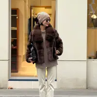 轻奢水貂横排立领外套25AW0613