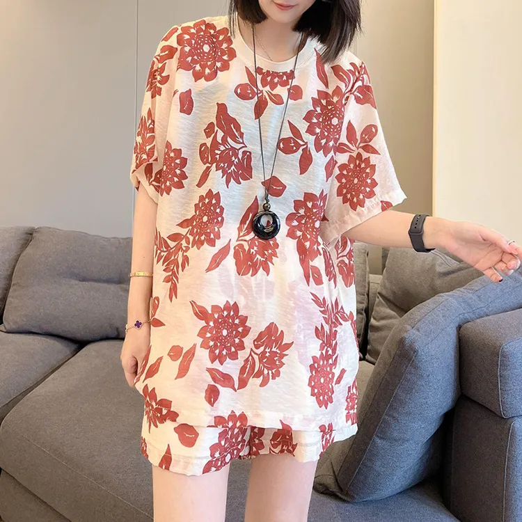 香朵儿度假风洋气高级感套装2025夏季百搭上衣宽松短裤两件套女