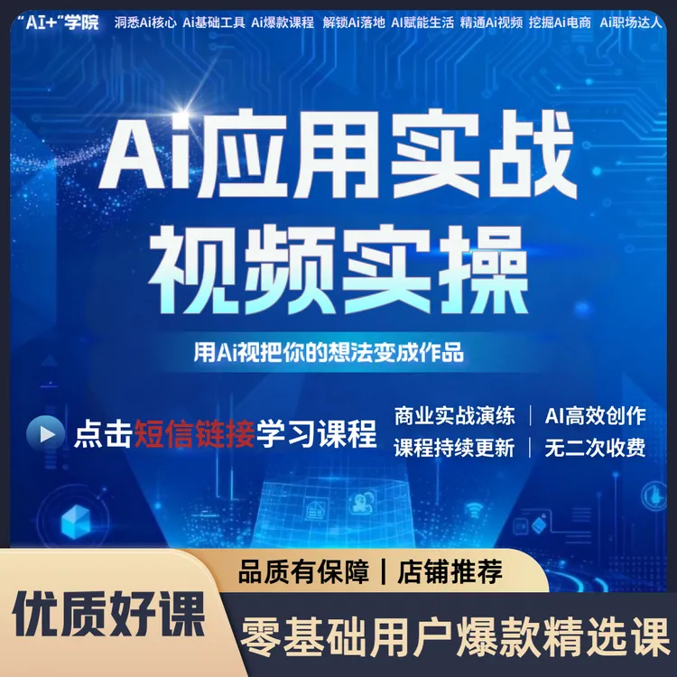 AI应用实战视频实操精品大课