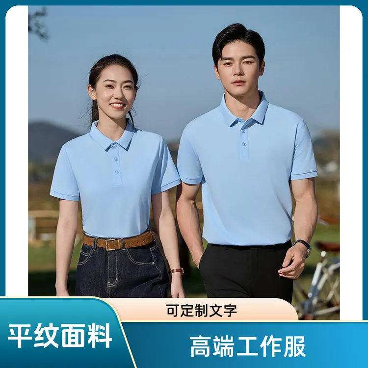 高端polo衫定制印logo短袖t恤男工作服办公室团体文化衫刺绣