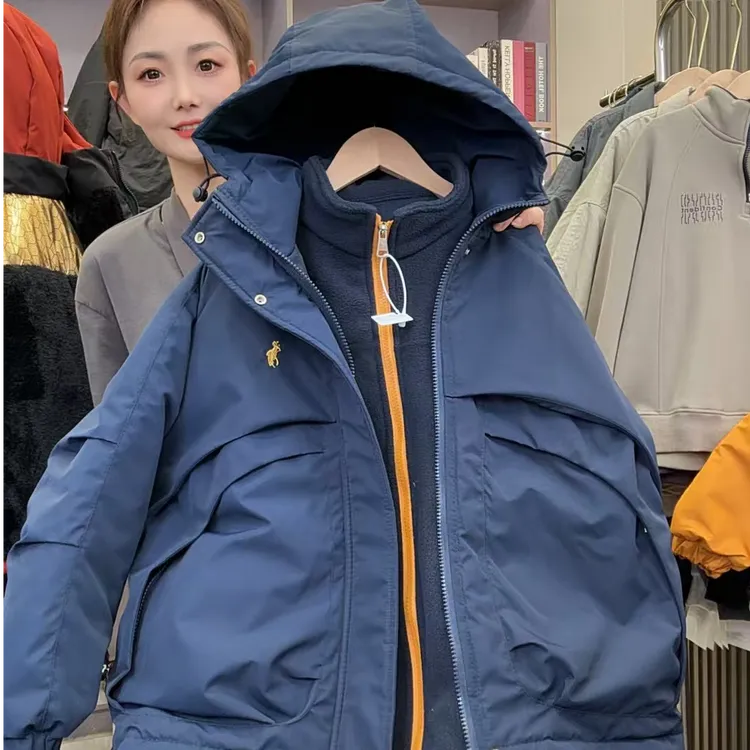 【两件】男童冬季夹棉冲锋衣外套2025新款两件套摇粒绒内胆中大儿童