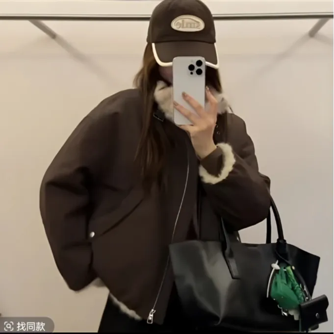 【双面穿】2025冬季宽松休闲仿水貂毛派克服两面穿高端皮草外套女