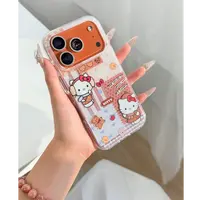 秋装Kitty贴画手机壳适用于苹果17Pro/15/14防摔IMD包相机键圆边