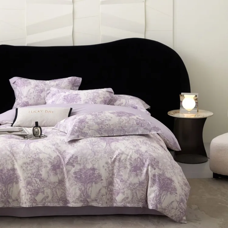 奇益峰奥斯汀系列A类红金裸盖100%棉四件套轻奢高档设计师