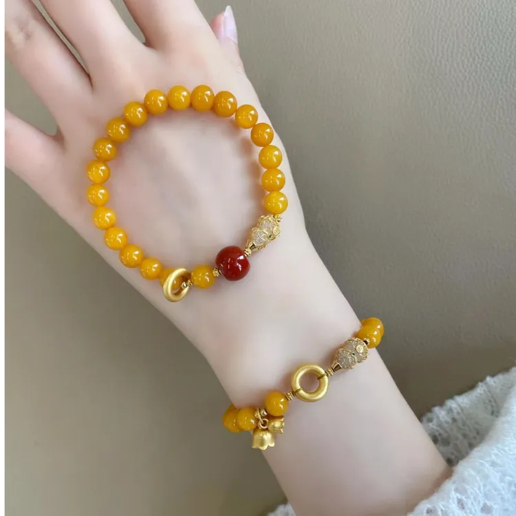 铜合金手链 铃兰花如意锁葫芦手链清冷感手串轻奢高级感新款手饰