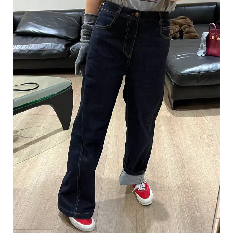 YOON深圳原创【经典原牛】经典原牛单宁加绒宽松牛仔裤