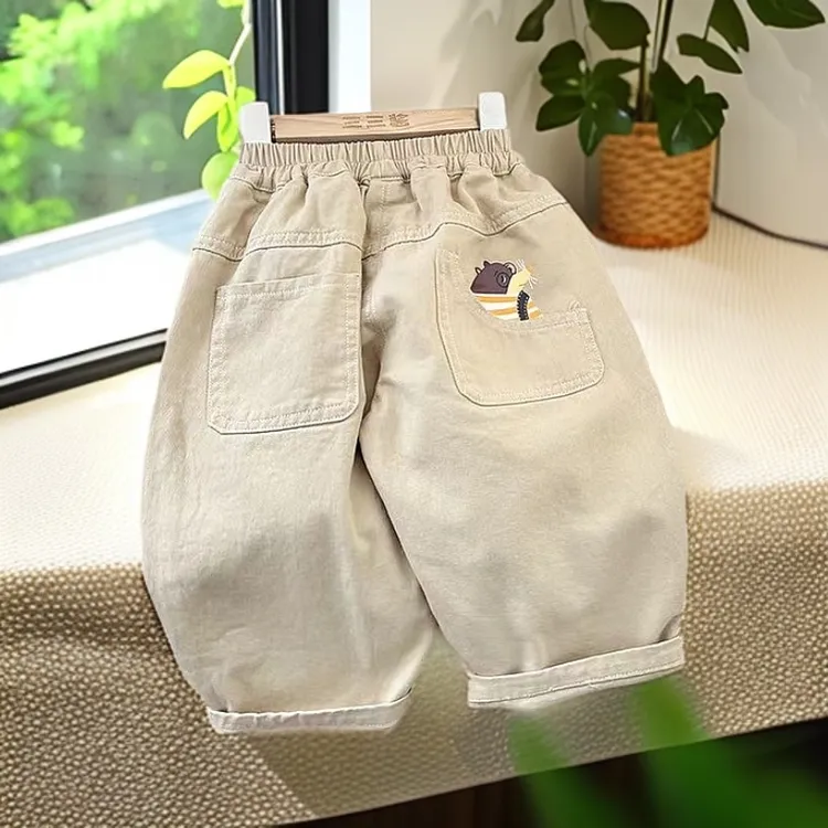 男童休闲裤春秋季2025新款儿童韩版宽松裤子中小童宝宝时髦老爹裤