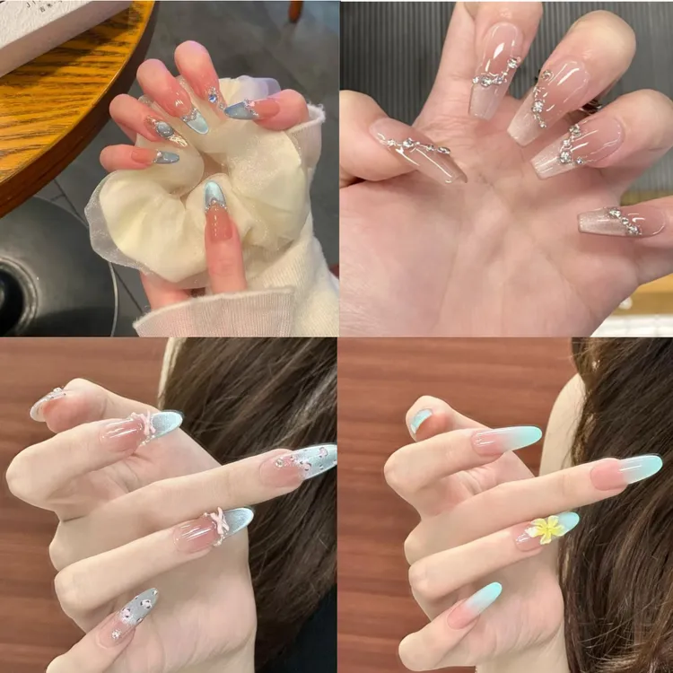 【夏季爆款】美甲穿戴甲合集2025新款夏季显白短款长款纯欲风贴片