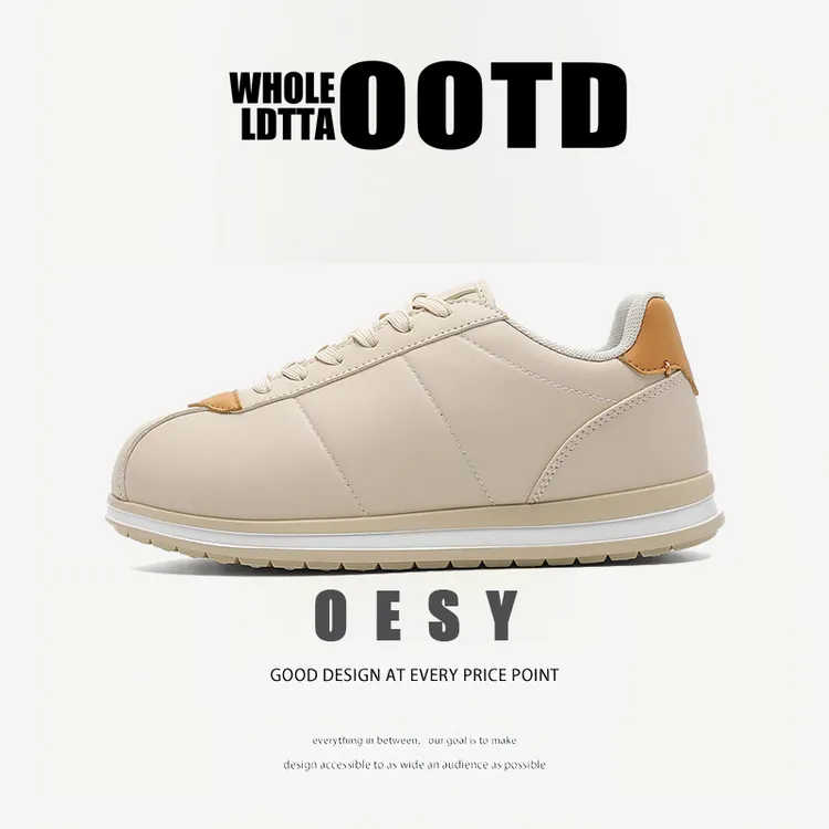 OESY男鞋百搭秋冬新款小众设计厚底百搭舒适通勤运动休闲面包板鞋
