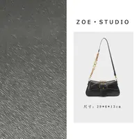 【佐伊甄选】SKL-7575-黑色轻奢女士潮流百搭单肩斜挎包经典