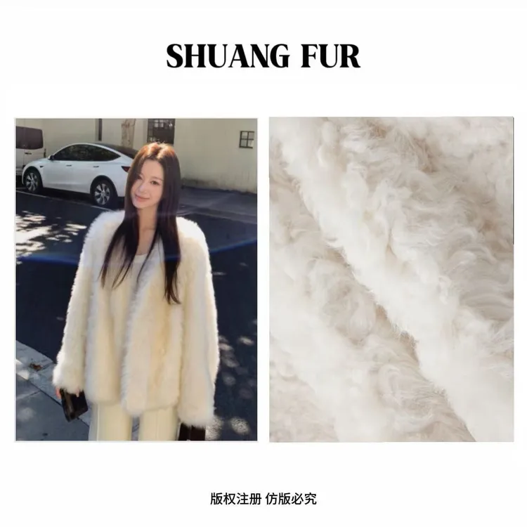 【豚豚专属】进口托斯卡纳羊皮毛一体显瘦高端真皮草外套001