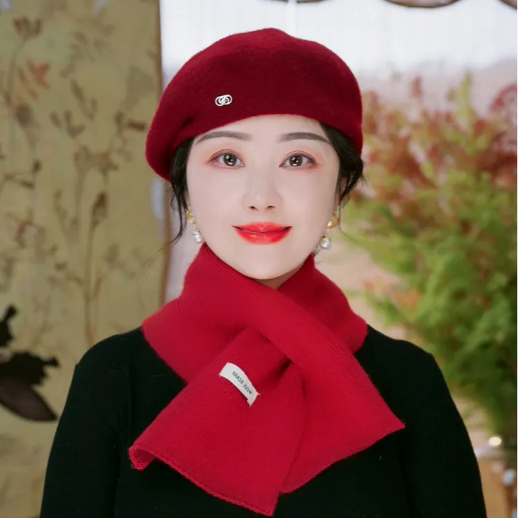 【新款时尚】羊毛定型贝雷帽户外百搭韩版女士气质高级感优雅软糯美