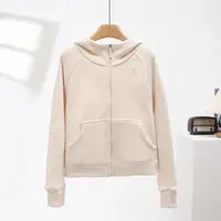 JH秋冬百搭减龄保暖短款双面加绒外套防风女摇粒绒连帽外套T650