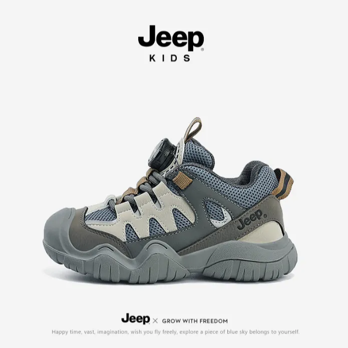 jeep童鞋春季新款男女童鞋运动鞋新款6-12岁中大童户外儿防滑童鞋