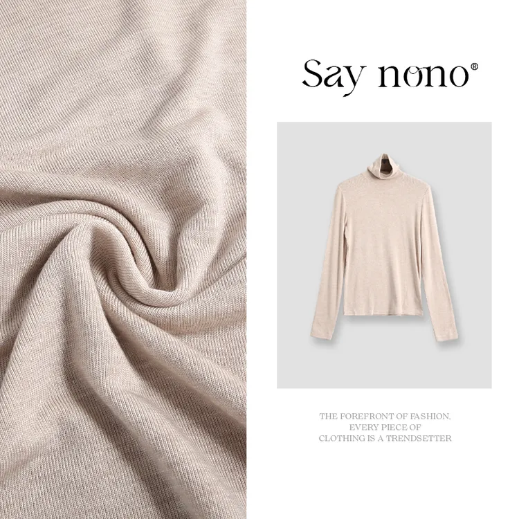 懒猫nono│Saynono 莫代尔羊绒高领打底长袖衫/XXHM3326
