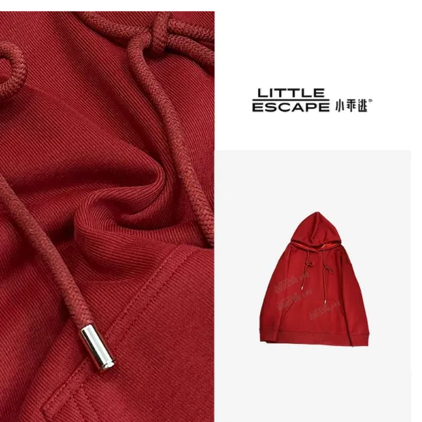 小乖逃1双色！橘红色黑色卫衣加绒连帽时尚休闲潮流卫衣250928
