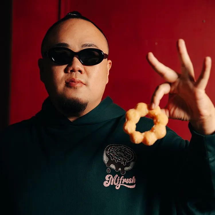 顽童MJFRESH 甜甜圈印花宽松休闲连帽卫衣港风复古秋冬帽衫上衣