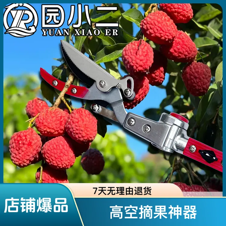 台湾园小二伸缩剪高空摘果剪摘果器采果剪荔枝剪摘龙眼高空摘果