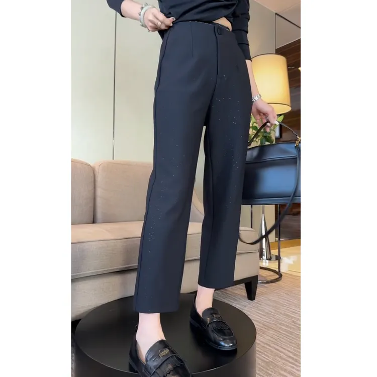 2025早秋新款高腰显瘦百搭时尚超飒显瘦西裤