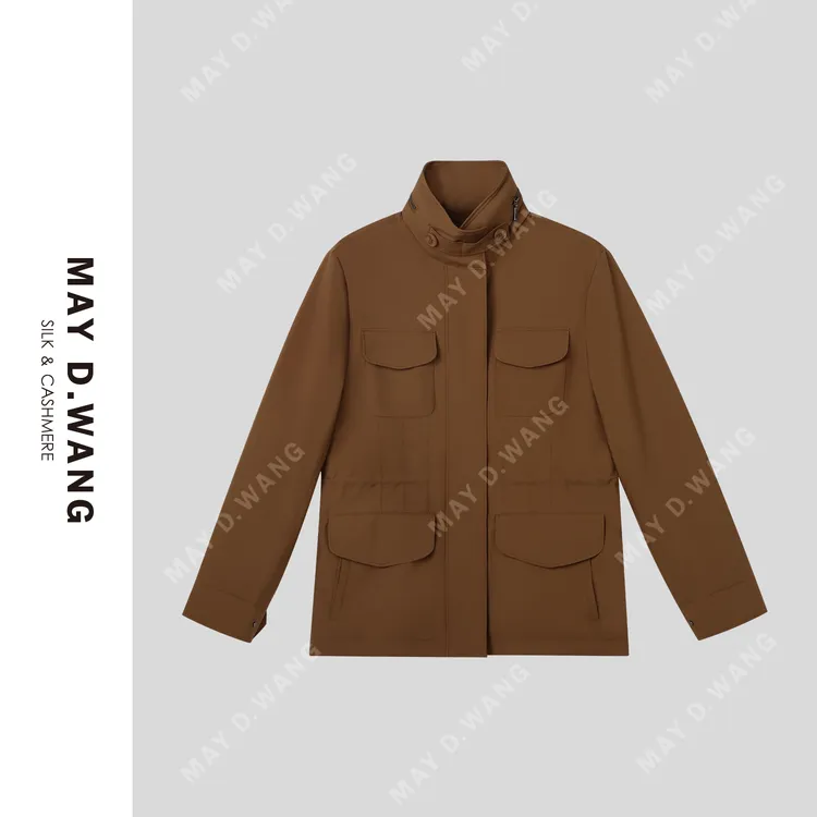 王之造新品老钱风新贵休闲高奢旅行者风衣外套 F2F1112