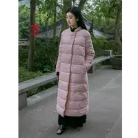 重磅亚麻桑蚕丝~冬季新中式国风盘扣刺绣白鸭绒羽绒服5772（C12）