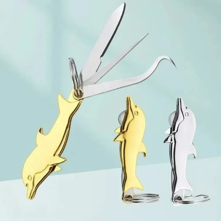 海豚牙签随身携带可新款开瓶器家用高档剔牙神器4合一牙签创意