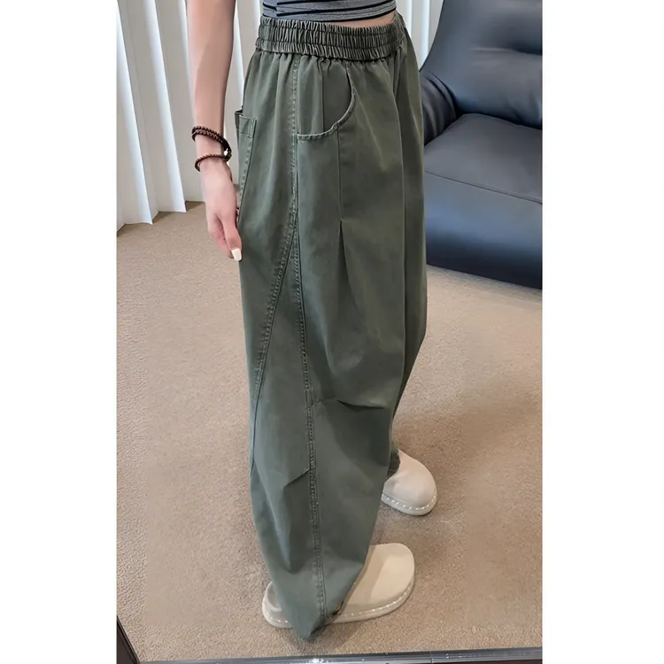 重磅加绒加厚棉工装裤男士水洗裤宽松直筒裤冬季男生休闲长裤子